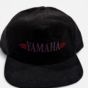 Vintage yamaha corduroy snapback hat